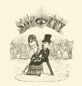 Gesellschaft, mit einem großen Auge von Hugh Rowley