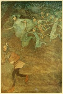 Sir Hugh Evans, Anne Page und andere treten auf, aus Die lustigen Weiber von Windsor, veröffentlicht 1910