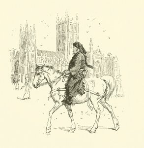 Geoffrey Chaucer zu Pferd von Hugh Thomson