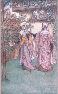 Hier ist der Zwillingsbruder deines Briefes, Illustration aus Die lustigen Weiber von Windsor, 1910 von Hugh Thomson