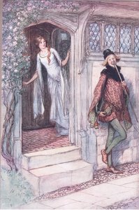Ich bin nicht hungrig, danke, Illustration aus Die lustigen Weiber von Windsor, 1910 von Hugh Thomson