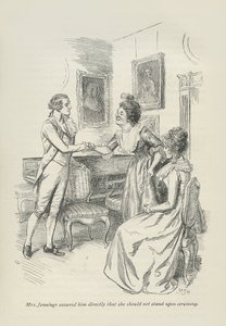 Mrs. Jennings versicherte ihm sofort, dass sie keine Umstände machen würde von Hugh Thomson