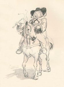 Vorzeichnung für Die Frau von Bath, um 1917 von Hugh Thomson