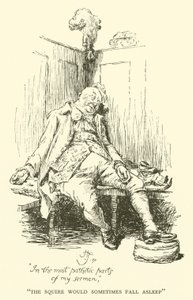 Der Gutsherr schlief manchmal ein (Gravur) von Hugh Thomson