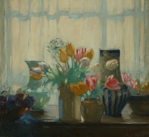 Blumen im Fenster von Hugh Wallis