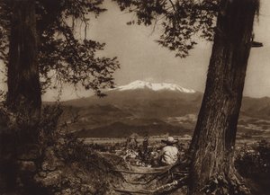 Mexiko: Amecameca mit Iztaccihuatl von Hugo Brehme