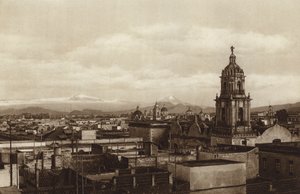 Mexiko: Hauptstadt Mexiko-Stadt, Teilansicht Osten von Hugo Brehme