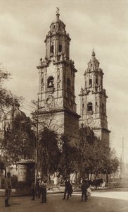 Mexiko: Morelia, La Catedral von Hugo Brehme