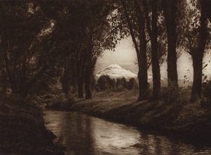 Mexiko: Popocatepetl, gesehen von Amecameca von Hugo Brehme
