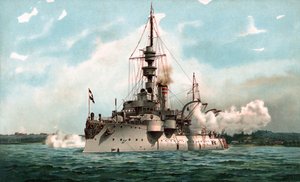 S.M. Küstenpanzerschiff Odin im Salut