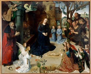Anbetung der Hirten (Mittelteil des Portinari-Triptychons) von Hugo van der Goes