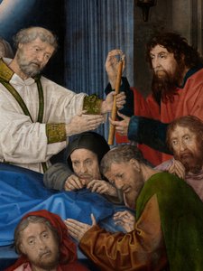 Detail des Todes der Jungfrau von Hugo van der Goes
