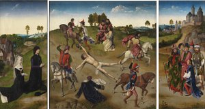 Martyrium des Heiligen Hippolytus Triptychon von Hugo van der Goes