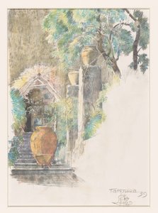 Treppe im Garten von Taormina von Huib Luns (signed by artist)