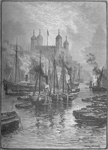 Blick auf den Turm von der London Bridge, 1890 von Hume Nisbet