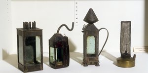 Prototypen von Grubenlampen, 1815 von Humphry Davy