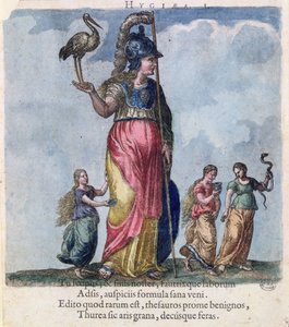 Hygieia, aus einer Sammlung von Porträts von Ärzten des ungarischen Arztes Sambucus von Hungarian School