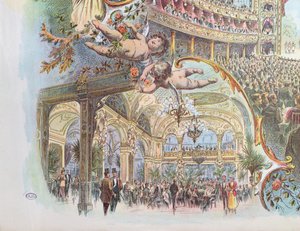 Innenansichten des Somossy Orfeum in Budapest, Ende des 19. Jahrhunderts von Hungarian School
