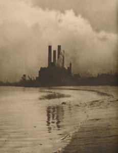 Chelsea-Schornsteine: Kraftwerk auf dem Gelände der alten Cremorne-Gärten, ca. 1935