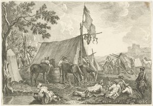 Landschaft mit einem Heerlager