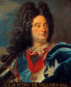 Porträt von Louis Claude Hector Herzog von Villars, Marschall von Frankreich (1652-1734) von Hyacinthe (after) Rigaud