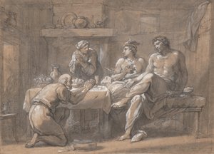 Jupiter und Merkur im Haus von Baucis und Philemon, 18. Jahrhundert von Hyacinthe Collin de Vermont