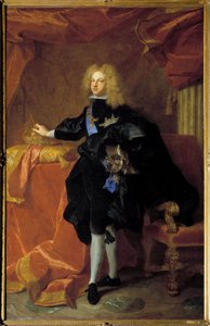 Ganzkörperporträt von Philipp V. (1683-1746) König von Spanien von Hyacinthe Francois Rigaud