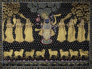 Göttlicher Krishna und Gopis