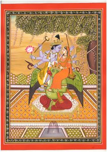Hindu-Gottheiten auf Garuda