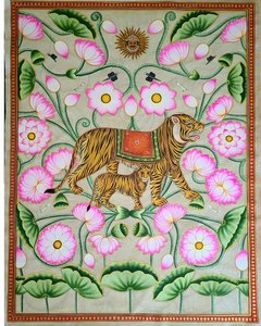 Indischer Tiger Lotus Spaziergang