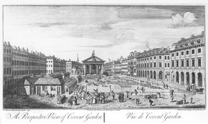 Eine perspektivische Ansicht von Covent Garden