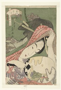 Kurtisane Tsukasa aus dem Ogiya-Haus von Ichirakutei Eisui
