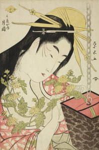 Die Kurtisane Tsukioka vom Hyogoya, ca. 1797