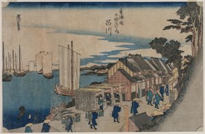 Shinagawa aus der Serie Dreiundfünfzig Stationen des Tokaido, 1797-1858