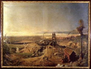 Tonmine und Keller von Montchanin. Gemälde von Francis Bonhomme von Ignace Francois Bonhomme