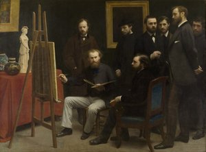 Ein Atelier in Les Batignolles, 1870
