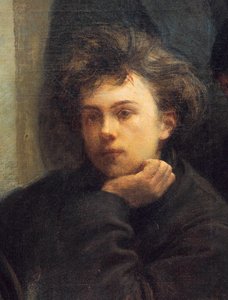 Porträt von Arthur Rimbaud (Detail) von Ignace Henri Jean Fantin Latour