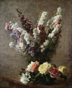 Rosen und Rittersporn