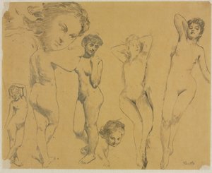 Studien von weiblichen Akten, um 1895