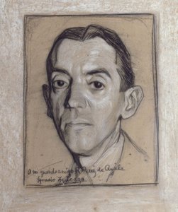 Porträt von Ramon Perez de Ayala (1888–1962), Schriftsteller und Journalist – Zeichnung – Generation von 1914 von Ignacio Zuloaga