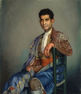 Torero mit Traje de Luces auf einem Stuhl – 20. Jahrhundert