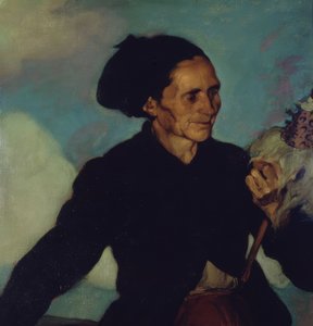 Frau beim Spinnen – 1911 von Ignacio Zuloaga y Zabaleta