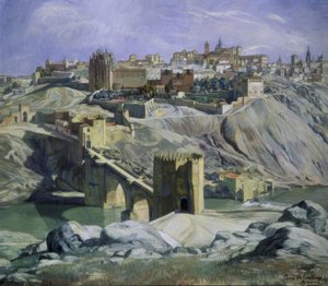 Klares Landschaftsbild von Toledo