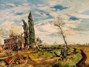 "Die Kapelle". Gemälde von Ignasi Mallol (1892-1940). 1925. Barcelona. Nationales Kunstmuseum von Katalonien. von Ignasi Mallol Casanovas