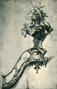 Entwurf für eine Kanzel, Mitte bis Ende 18. Jahrhundert, 1943 von Ignatz Günther