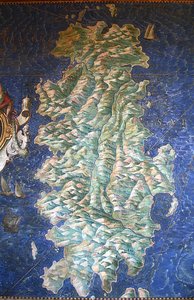Karte von Sardinien - Die Galerie der Karten - Vatikanische Museen von Ignazio Danti
