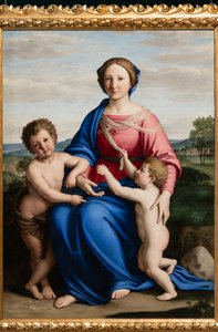 Die Jungfrau Maria mit dem Jesuskind und dem kleinen Johannes