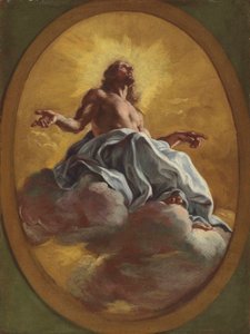 Christus in Herrlichkeit, in einem gemalten Oval von Il Baciccio