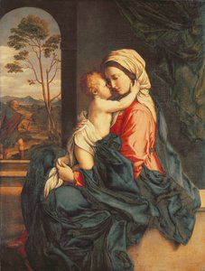 Die Jungfrau und das Kind umarmen sich ca. 1660-85