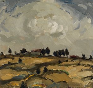Herbstlandschaft mit Wolken von Ilmari Aalto